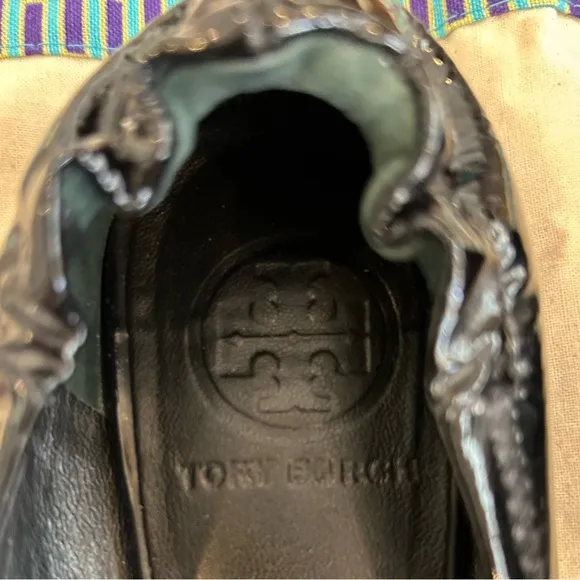 Tory Burch | Reva Black Patent Ballet Flats