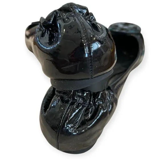 Tory Burch | Reva Black Patent Ballet Flats