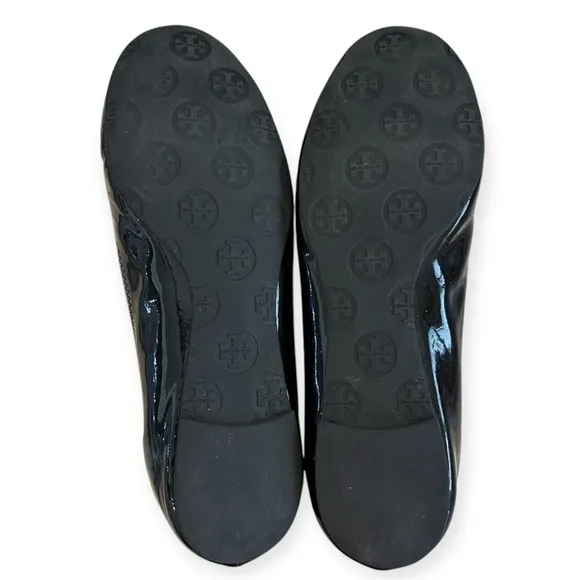 Tory Burch | Reva Black Patent Ballet Flats