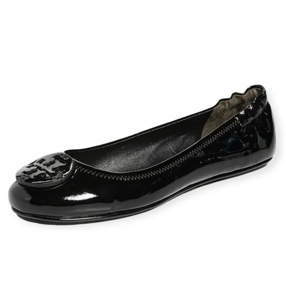 Tory Burch | Reva Black Patent Ballet Flats