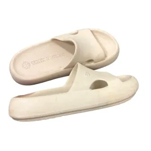 Tory Burch Shower Slides Sandals 5 French Pearl Beige Cream Foam Pool Slip On