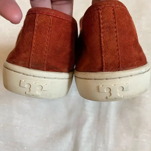 Tory Burch Slip On Sneakers Red Ochre Women Size 10