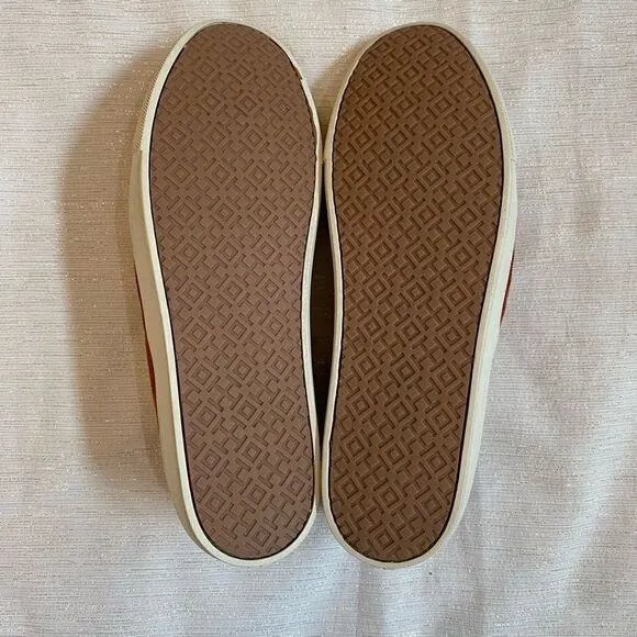 Tory Burch Slip On Sneakers Red Ochre Women Size 10