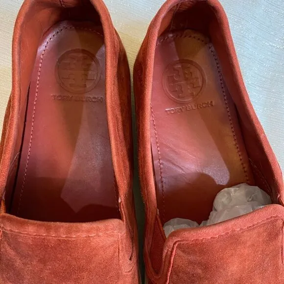 Tory Burch Slip On Sneakers Red Ochre Women Size 10