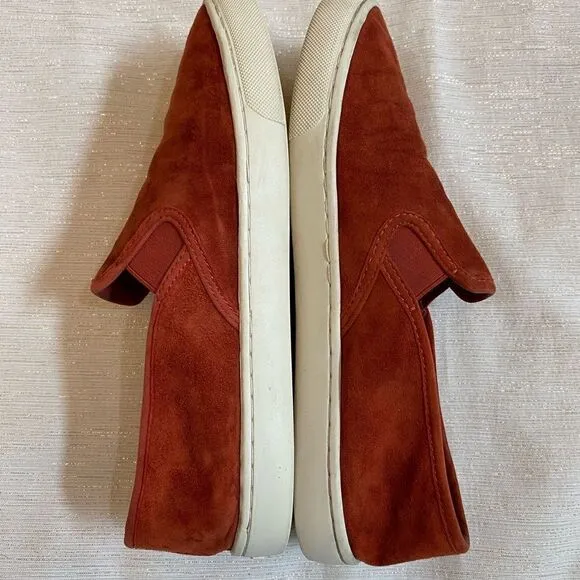 Tory Burch Slip On Sneakers Red Ochre Women Size 10