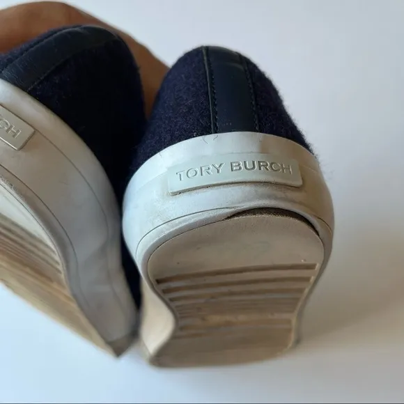 Tory Burch Stardust Ombré Leather Wool Sneakers