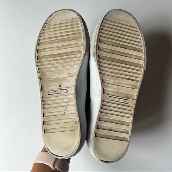 Tory Burch Stardust Ombré Leather Wool Sneakers