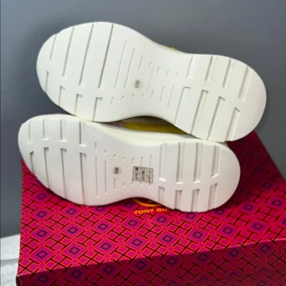 TORY BURCH Women's kick trainer chevrons mesh clr-new ivory-cipria-lino ord(A20)