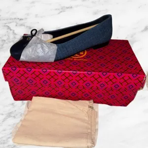 Tory Burch Women's Navy Ballet Flats