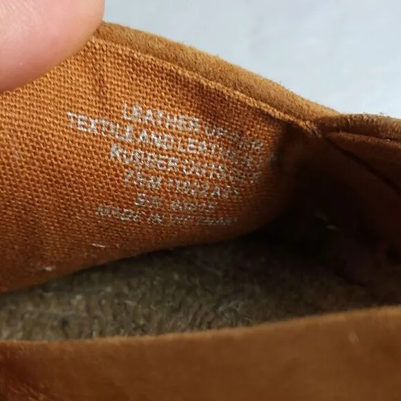 Tory Burch Women's US 7,5M Brown Leather Suede Flats Slip-On Espadrilles Shoes