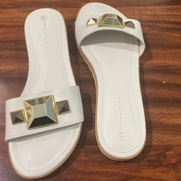 Trina Turk Calabasas Slide in Bone Size 9.5