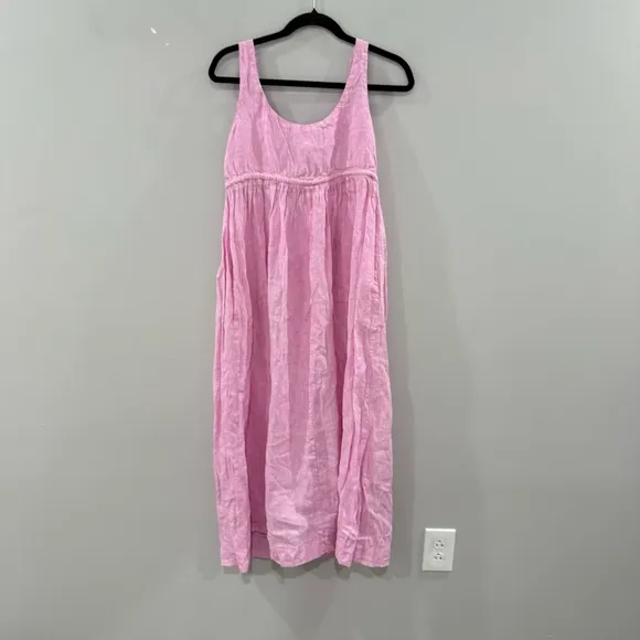 Tuckernuck Dress Sabella Maxi Linen in Pink