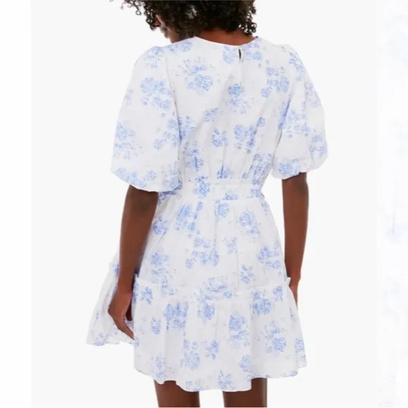 Tuckernuck Hyacinth House Blue Chintz Terry Mini Dress Size M