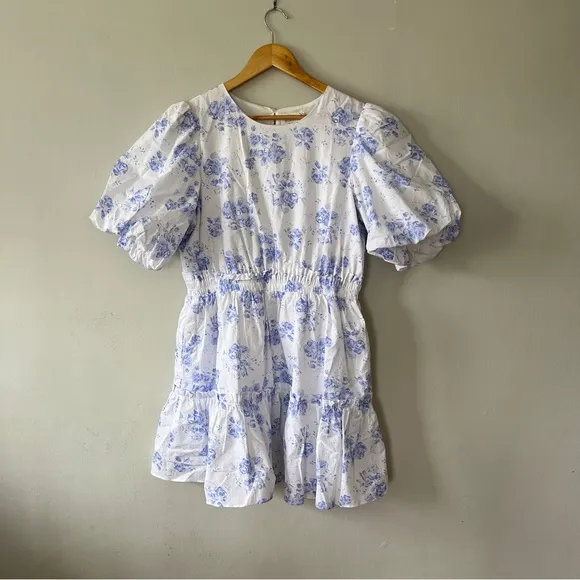 Tuckernuck Hyacinth House Blue Chintz Terry Mini Dress Size M