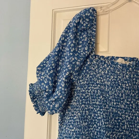 Tuckernuck Hyacinth House Blue Ditsy Floral Pai Mini Dress Size XXL 2XL NWT