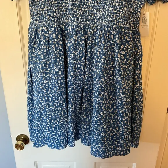 Tuckernuck Hyacinth House Blue Ditsy Floral Pai Mini Dress Size XXL 2XL NWT