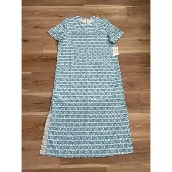 Tuckernuck Hyacinth House Blue Geometric Brentwood Caftan S