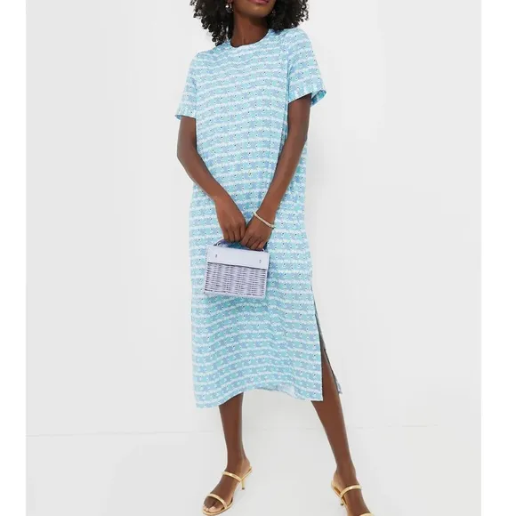 Tuckernuck Hyacinth House Blue Geometric Brentwood Caftan S
