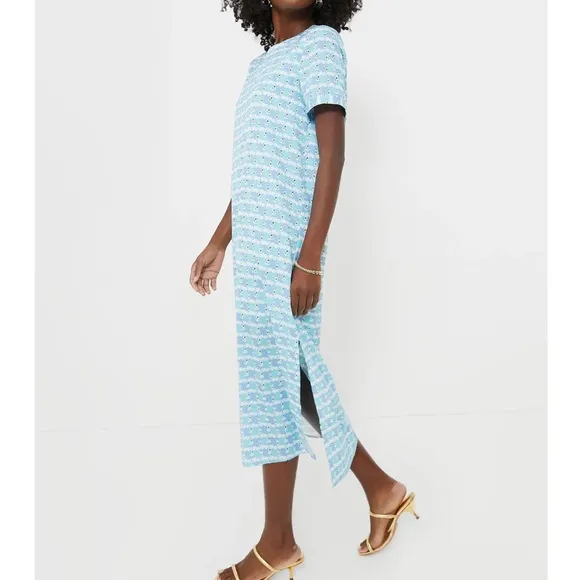 Tuckernuck Hyacinth House Blue Geometric Brentwood Caftan S