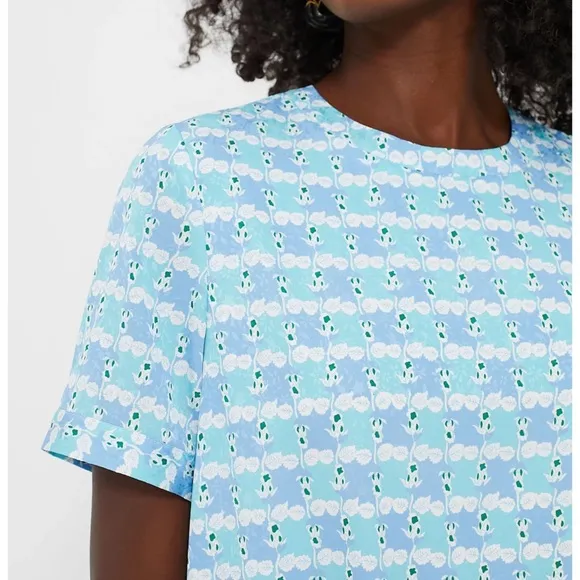 Tuckernuck Hyacinth House Blue Geometric Brentwood Caftan S