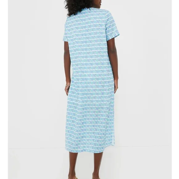 Tuckernuck Hyacinth House Blue Geometric Brentwood Caftan S