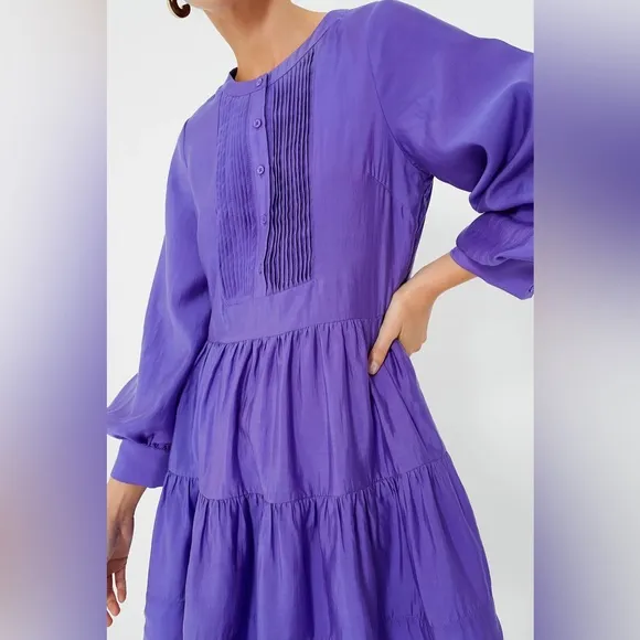 Tuckernuck Hyacinth House | NEW Purple Amie Blouson Sleeve Mini Dress Size XXL