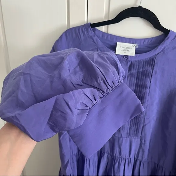 Tuckernuck Hyacinth House | NEW Purple Amie Blouson Sleeve Mini Dress Size XXL