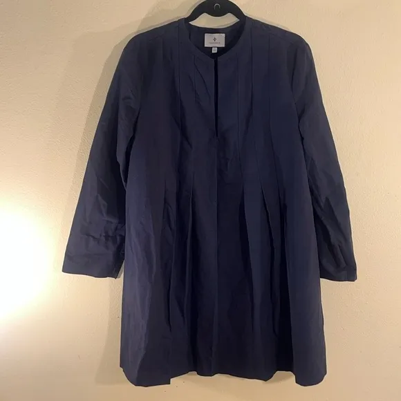 TUCKERNUCK NWOT Navy Blue Luella Dress Pleated Front L