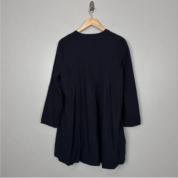 TUCKERNUCK NWOT Navy Blue Luella Dress Pleated Front L