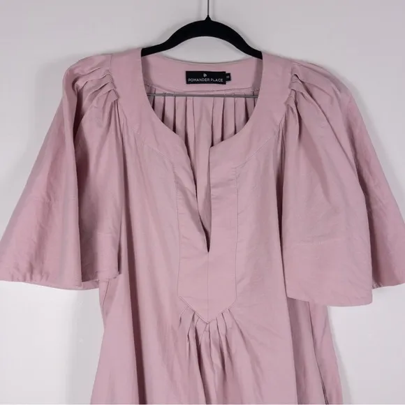 Tuckernuck Pomander Place Pink Finley Flutter Sleeve Dress