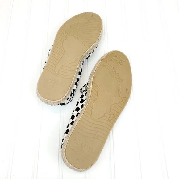 Ubuntu Afridrilles Black &amp; White Checker Espadrilles