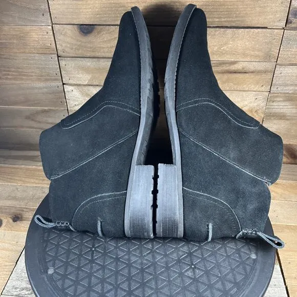 UGG Aureo II Waterproof Zip Ankle-High Boots Booties Black Suede Womens Size 9