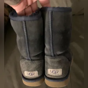 UGG Australia Blue Suede BOOTS women size 5 Fur Lined Classic