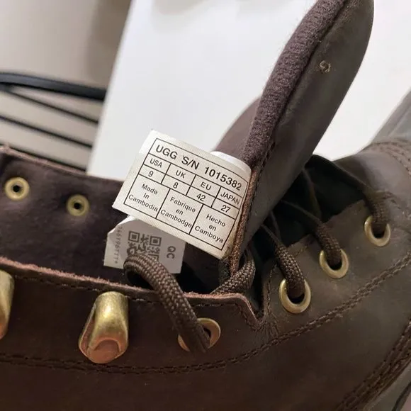 Ugg Australia Men's Rain Boot Stout Brown Yucca Waterproof 1015382‎ Size 9