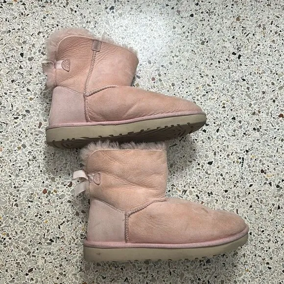 UGG Australia pink Bailey Bow boots 9