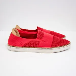 UGG Australia Sammy Red Mesh Knit Sneakers Slip-On Loafers Women's Size 9.5