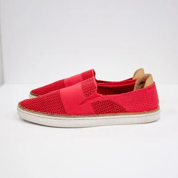UGG Australia Sammy Red Mesh Knit Sneakers Slip-On Loafers Women's Size 9.5