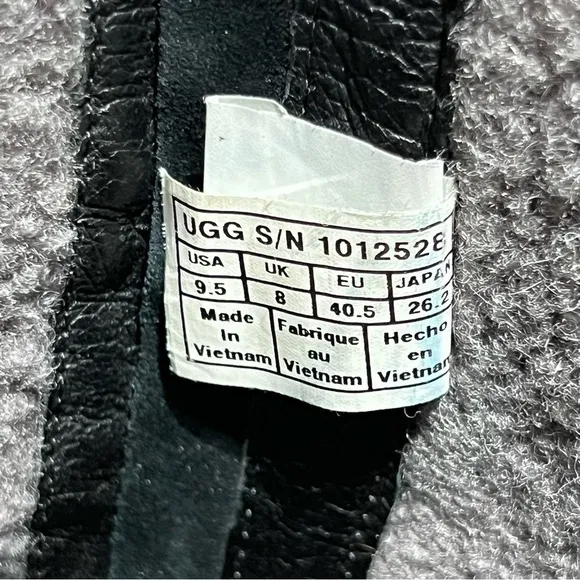 Ugg Black Leather Joely Waterproof Wedge Boots