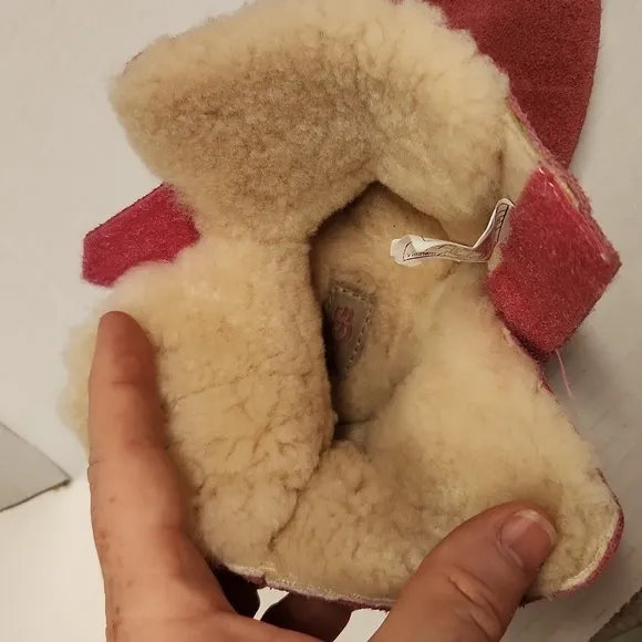 UGG boots pink faux fur lined size 10