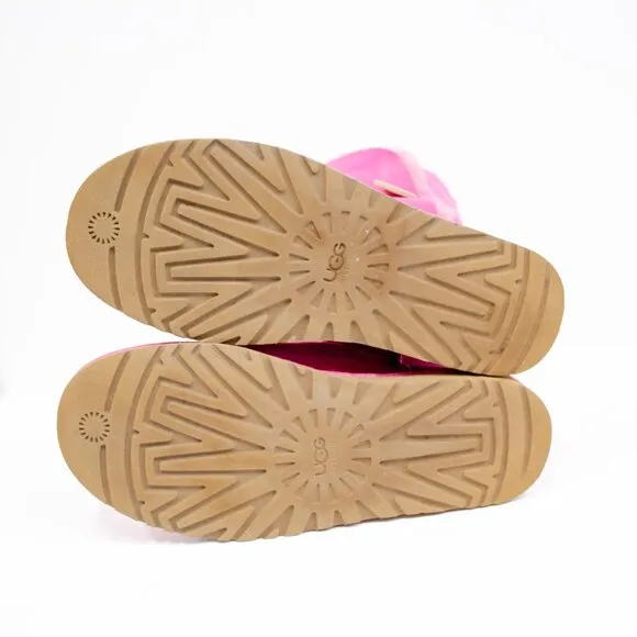 UGG Boots Womens Size 8 Bailey Pink Breast Cancer Awarenes Suede Limited Edition
