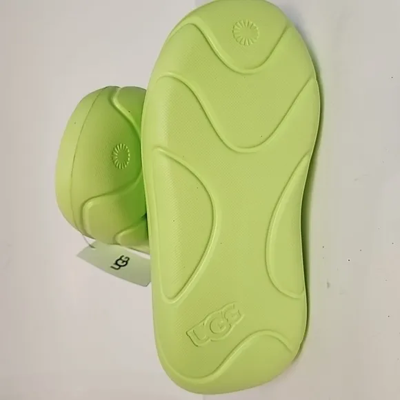 UGG Bright Green Foam Slides Size 8 NWT