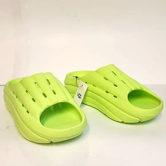 UGG Bright Green Foam Slides Size 8 NWT