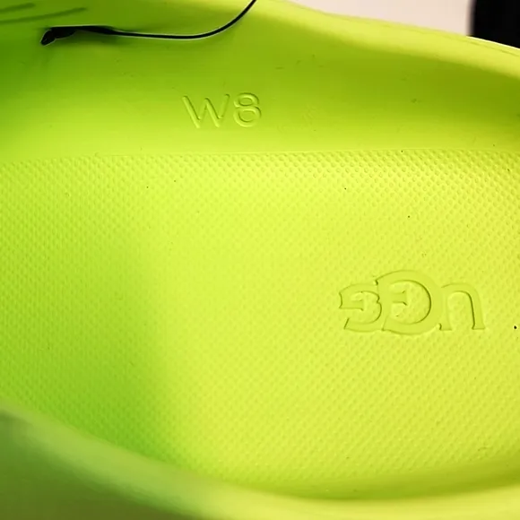 UGG Bright Green Foam Slides Size 8 NWT