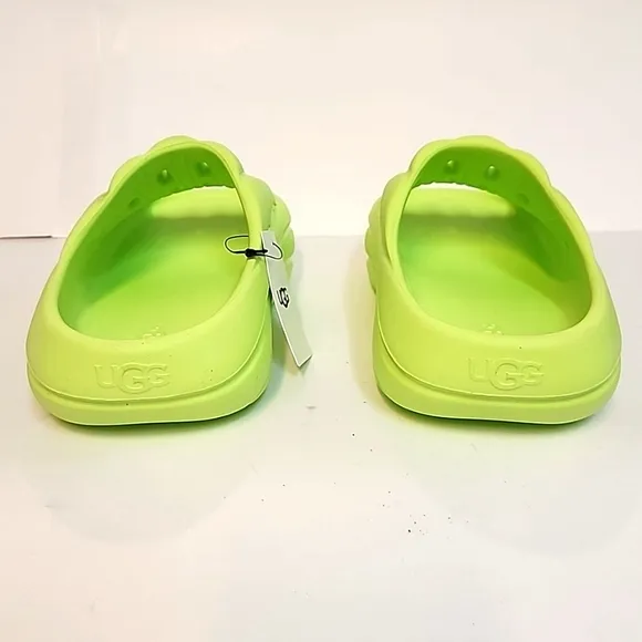 UGG Bright Green Foam Slides Size 8 NWT