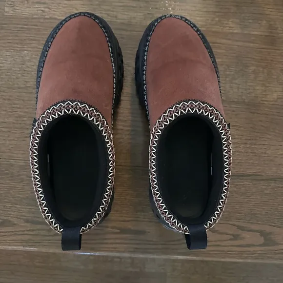 UGG Brown and Black Loafers with Rugged Sole.