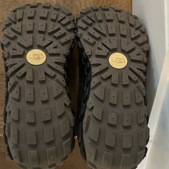 UGG Brown and Black Loafers with Rugged Sole.