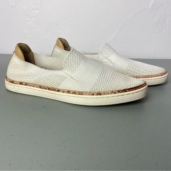 UGG Casual Slip On Knit Sneakers Loafers Sammy White Women's 8 1016756