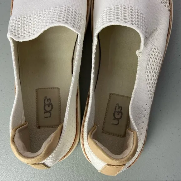 UGG Casual Slip On Knit Sneakers Loafers Sammy White Women's 8 1016756