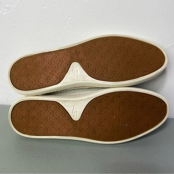 UGG Casual Slip On Knit Sneakers Loafers Sammy White Women's 8 1016756