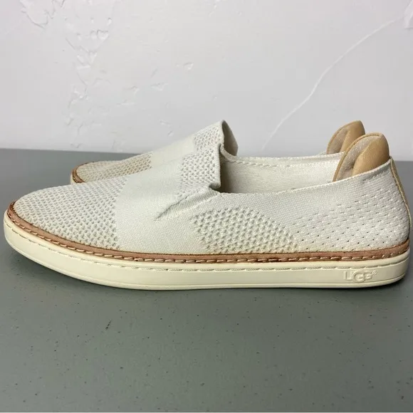 UGG Casual Slip On Knit Sneakers Loafers Sammy White Women's 8 1016756